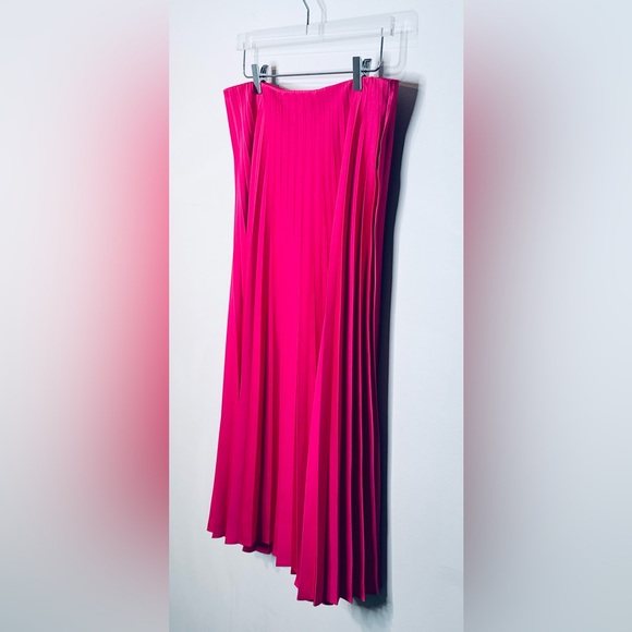 J.Crew Gwyneth Pleated Pink Satin Midi Slip Skirt - Picture 7 of 11